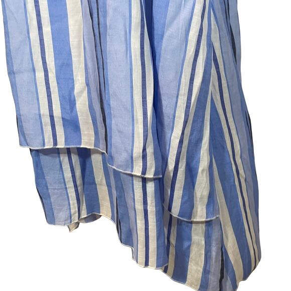 mlle gabrielle, Size 3X, Maxi Blue Striped Halter Dress - Picture 8 of 9